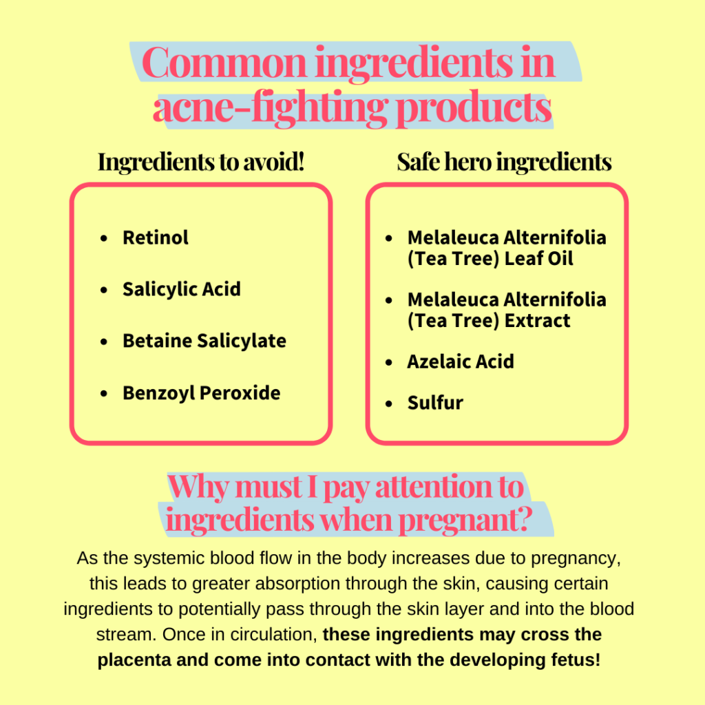 pregnancy acne ingredients to avoid