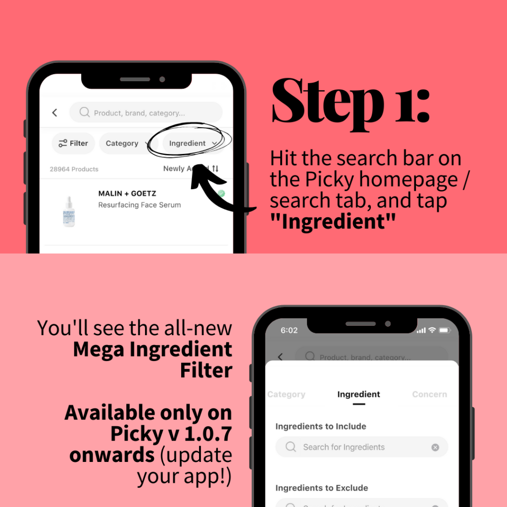 Mega Ingredient Filter: Find Products By Exact Ingredients